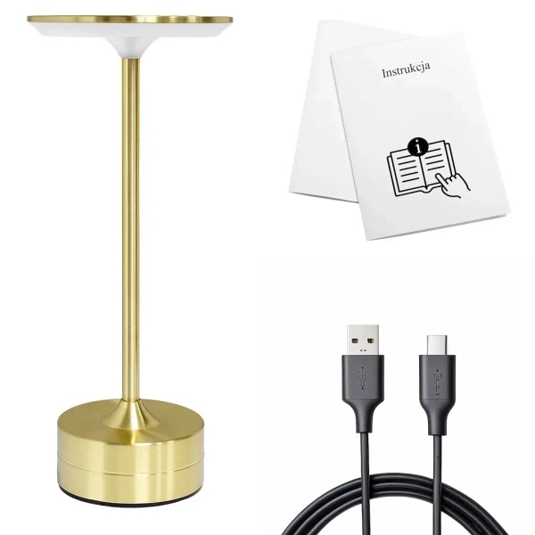 Nocna lampka akumulatorowa Tavolo ML2268 LED 2,5W CCT złoty