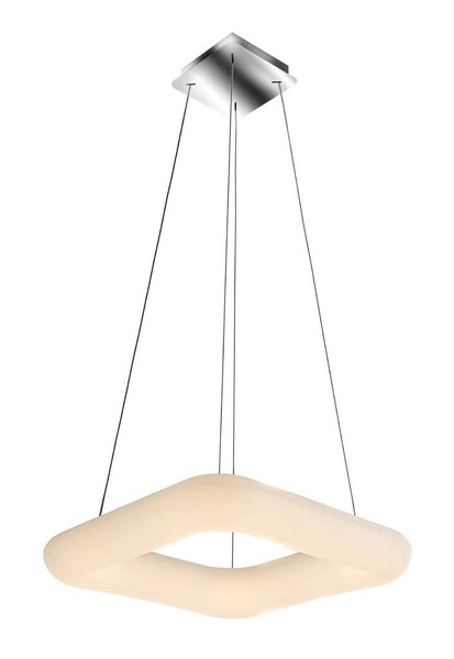 Kwadratowa lampa wisząca Donut LED 80W do salonu biała