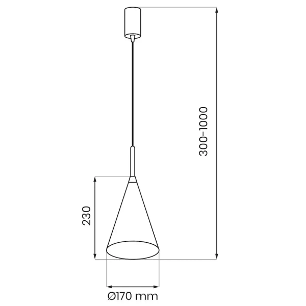 Nowoczesna zwisająca lampa Capital MLP2468 stożek regulowana beżowy