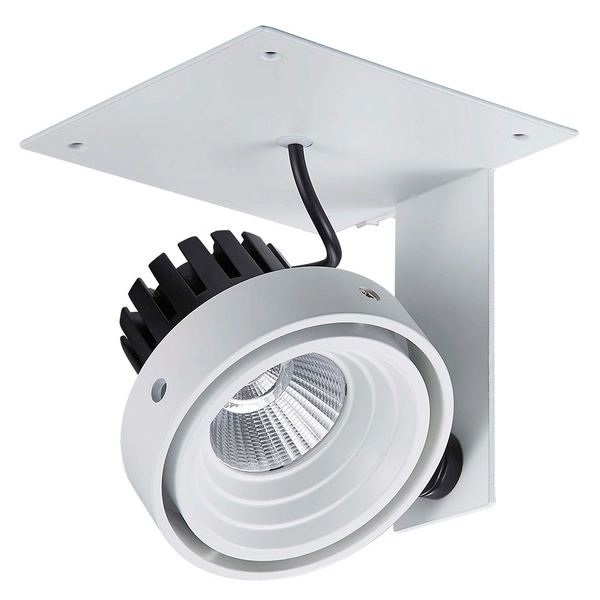 LAMPA sufitowa PATRIZIO GL7118-1/1X12W 4000K WH+BL Italux podtynkowa OPRAWA regulowana LED 12W wpust reflektorek biały