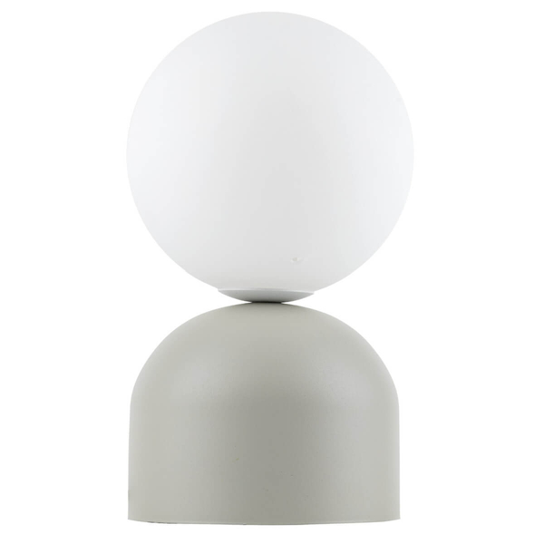 Lampka nocna Miki 16038 do pokoju dziecięcego kula bańka biała beżowa