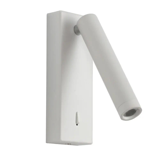 Ledowy kinkiet do sypialni Cali WL-21017-WH LED 2,5W 3000K szary
