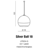Nowoczesna lampa wisząca Silver Ball do salonu chrom