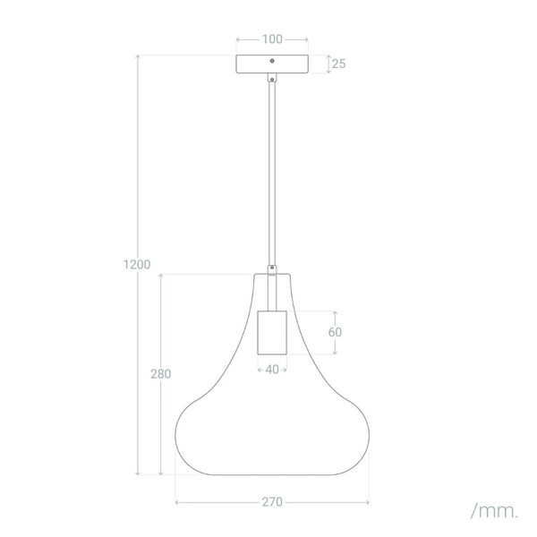 Szklana lampa wisząca Pico ABR-LWS Abruzzo nad stół złoty przezroczysty