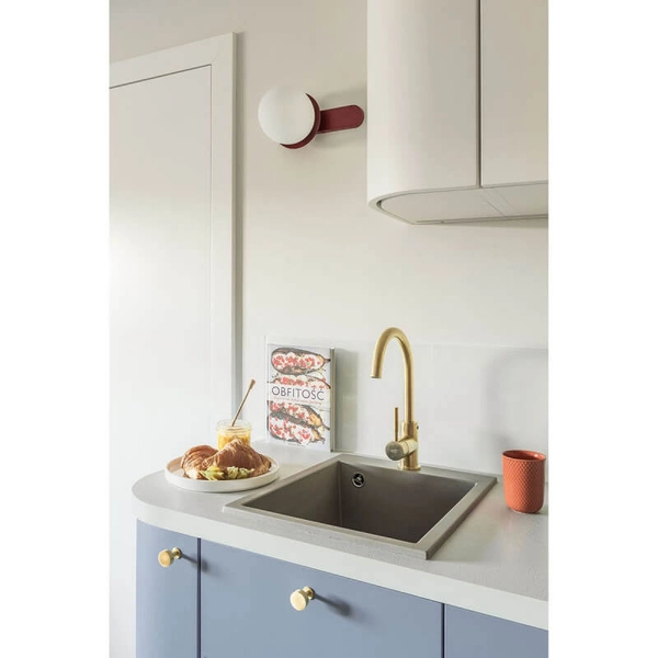 Okrągła ścienna lampa Kuul KLD140S0 kulista IP44 biała bordowa