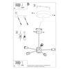 5-płomienna lampa wisząca SL.1022 czarna do sypialni sticks