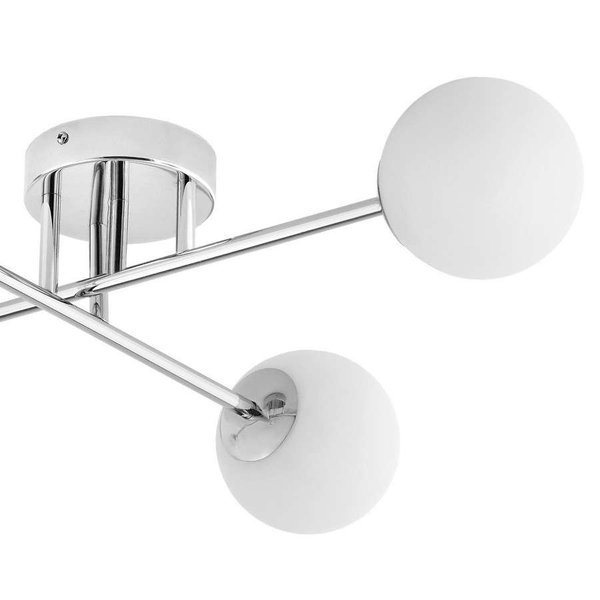Modernistyczna LAMPA sufitowa ASTRA 10773403 Kaspa loftowa OPRAWA szklane kule balls chrom białe