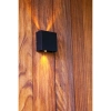 Kinkiet LAMPA ścienna GEMINI BEAMS 5104003012 Lutec kwadratowa OPRAWA elewacyjna LED 10W 3000K metalowa IP54 czarna