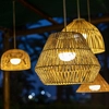 Wisząca lampa boho Sisine LUMSIHXNW King Home IP54 2700K pleciona beżowa