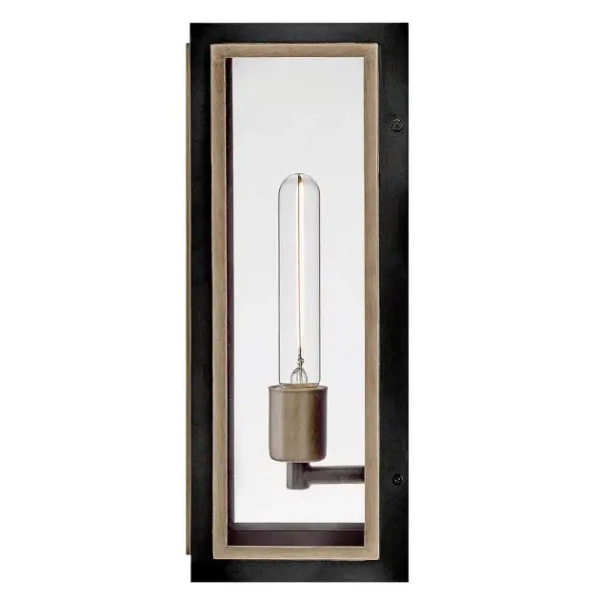 Loftowy kinkiet ścienny Shaw QN-SHAW-1M-BK do ogrodu IP44 czarny brąz