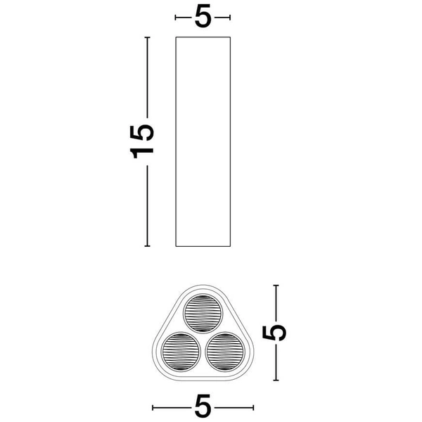 Plafon do jadalni TACHIRA LE44910 LED 6W 3000K tuba sopel czarna