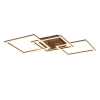 Kwadratowa lampa TRAIL R64493165 brązowa LED 31W 3000K sufitowa