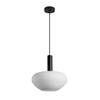 Owalna lampa wisząca Gater PND-23541A-1-BK-OP do kuchni czarny