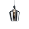 Szklana lampa wisząca Calais loftowa do kuchni nad wyspę czarna