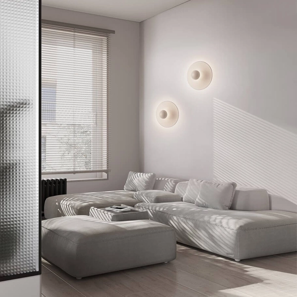 Przyścienna lampa okragła BAILA LE44540 LED 9W 3000K na przedpokój beżowy