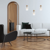 Lampa wisząca Madera MLP8555 na listwie biała drewniana