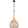 Wisząca LAMPA loftowa HALIA 15671H Globo okrągła OPRAWA skandynawski ZWIS metalowy brązowy czarny