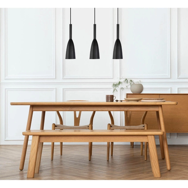 Wisząca LAMPA hygge SOLIN LP-181/3L BK Light Prestige metalowa OPRAWA na listwie ZWIS kaskada czarna