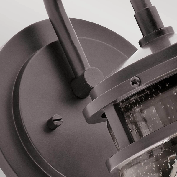 Kinkiet na taras KL-LYNDON2-M-AZ Kichler szklana brązowa