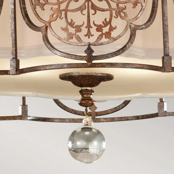 Sufitowa LAMPA hygge Marcella MARCELLA FE-MARCELLA-SF Elstead FEISS metalowa OPRAWA plafon dekoracyjny brąz