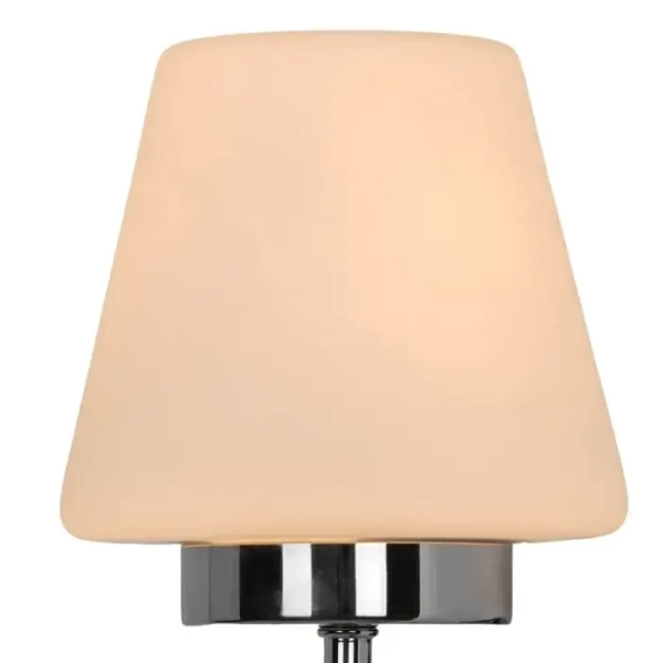 Szklana lampa ścienna Rebel WL23005EB-CH Zumaline szkło biały chrom