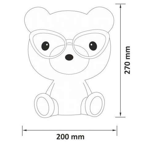 Dziecięca lampka stojąca MIŚ 308252 LED 2,5W 3000K bear animals niebieska