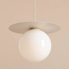 Zwisająca lampa nad stół LOOP 1125G9_L Aldex kulista kremowa