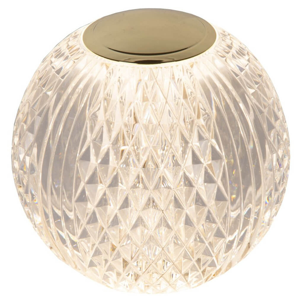 Kulista lampa stojąca Cintra do sypialni LED 2W 3000K złota
