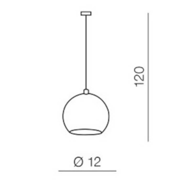 Lampa wisząca nad stół Gulia zwis kula do salonu czarna