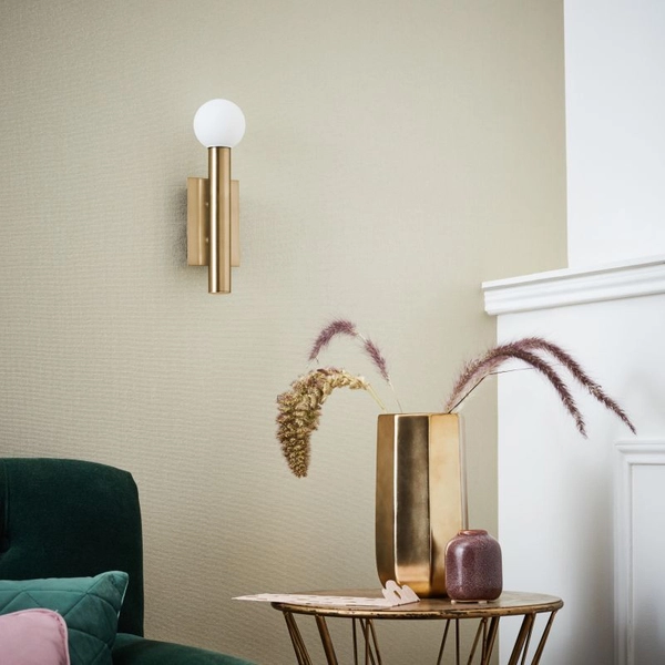 Ścienna lampa kula Lucky 90053/31 art deco mosiądz OUTLET
