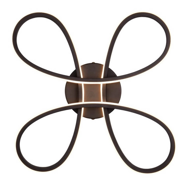 Metalowa lampa sufitowa do salonu Fly 645610132 LED 22W 3000K czarna biała