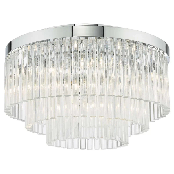 Kryształowy plafon Logan LOG5408 glamour okrągły chrom