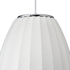 Owalna lampa wisząca SILK ST-2335-20 lampion jedwabna biała