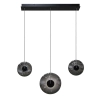 Salonowa lampa wisząca ANDORA przydymiona czarna LED 3x27W 3000K szklana ze ściemniaczem AZ6885