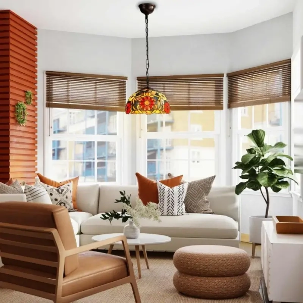 Lampa wisząca szklana Capolavoro ABR-LW-CAPO1 witrażowa kolorowa