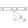 Magnetyczna lampa do szynoprzeowdów MAX N0001N LED 5W 3000K tuba czarna