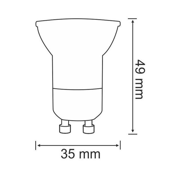 Żarówka 300362 Polux GU10 mini grzybek 1,9W 150lm 230V biała zimna
