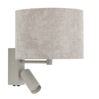 Kinkiet ścienny do jadalni CEDRO 11668 tubka regulowana beżowa