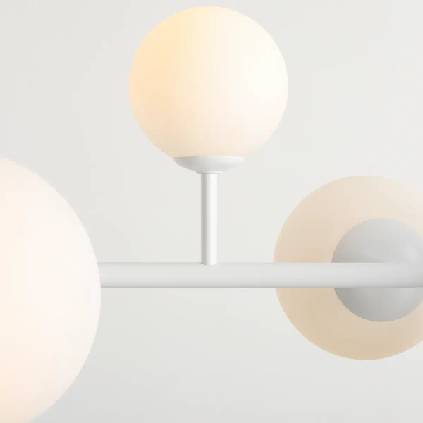 Molekułowa lampa sufitowa DIONE 1092N Aldex do salonu biały