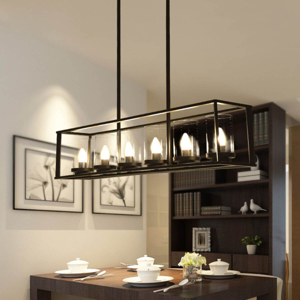 Wisząca lampa Retro ABIGALI-LWR-6XE27 Abigali świeczniki zwis czarna