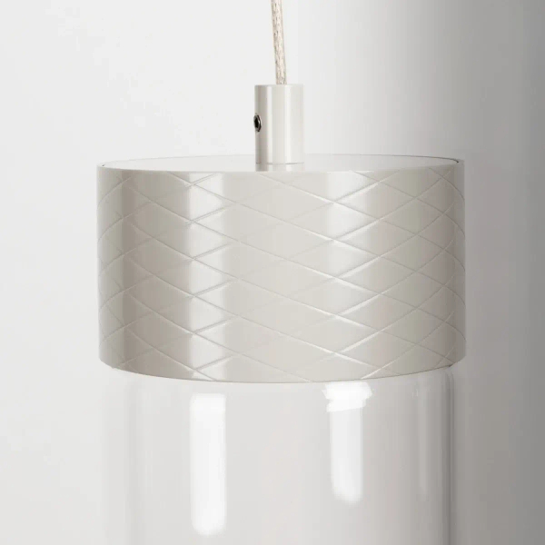Salonowa lampa wisząca tuba FUSION P0639 LED 7W 3000K szara