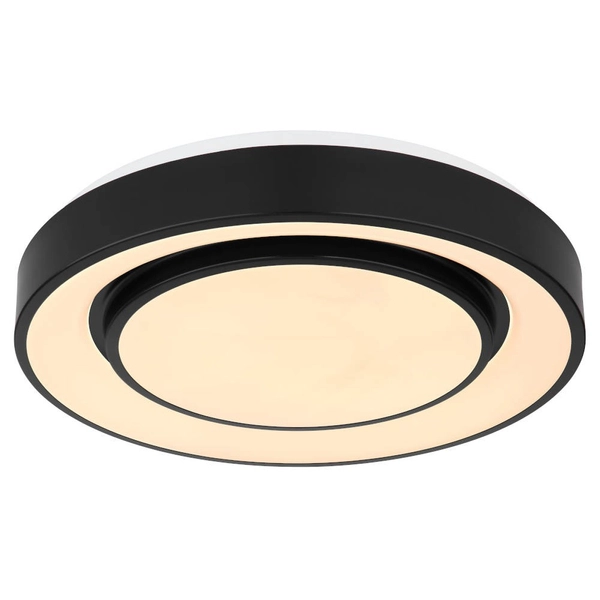 Okrągła LAMPA sufitowa SULLY 41368-24 Globo metalowy plafon LED RGB 24W 3000K - 6500K czarny