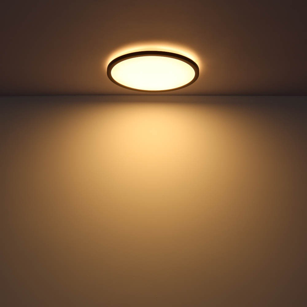 Nowoczesna LAMPA sufitowa SAPANA 41562-24B Globo okrągły plafon LED 24W 3000K do łazienki IP44 czarny