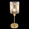 Stołowa lampka glamour GORLEY 15698TM szklana na komodę złota
