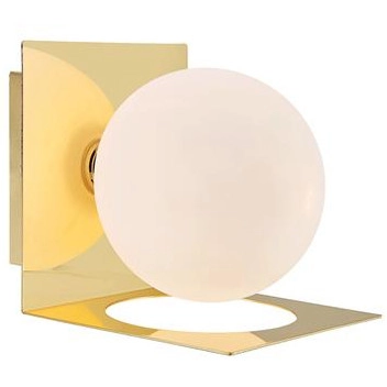 Loftowa LAMPA ścienna ZENIT 108085 Markslojd łazienkowa OPRAWA szklana kula kinkiet IP44 mosiądz biały