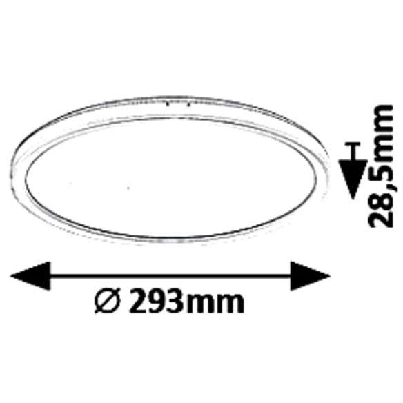 Plafon LAMPA sufitowa PAVEL 3427 Rabalux okrągła OPRAWA płaska LED 18W 4000K natynkowa biała