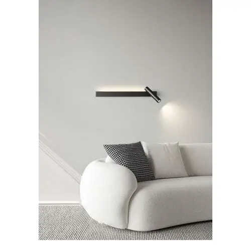 Podłużna lampa naścienna Barra CGBARRA30P LED 6W 3000K tuba czarna