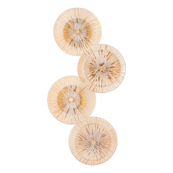 Szklana lampa ścienna glamour LUXIO ST-3315-4 copper Step LED 24W 3000K złota