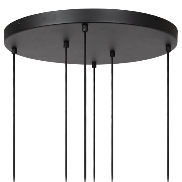 Loftowa lampa wisząca JOANET 45494/16/96 molekułowa szklana czarna złota