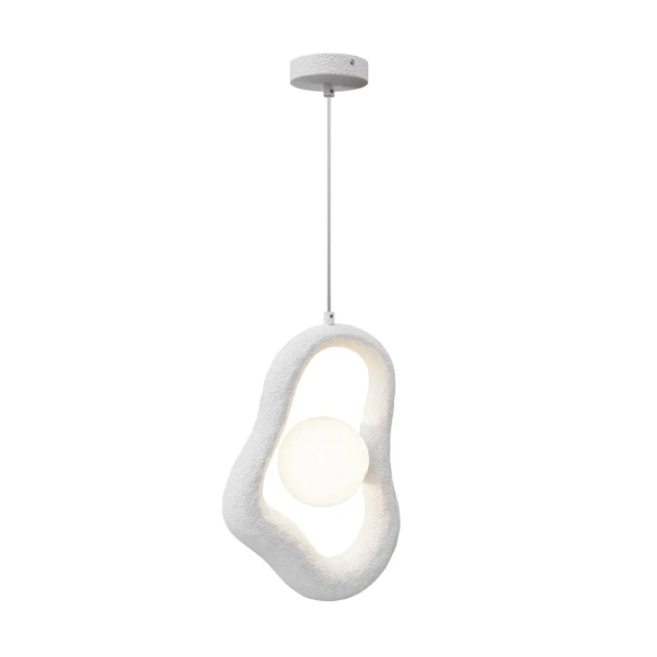 Geometryczna lampa wisząca Opus MOD380PL-01W do sypialni biała